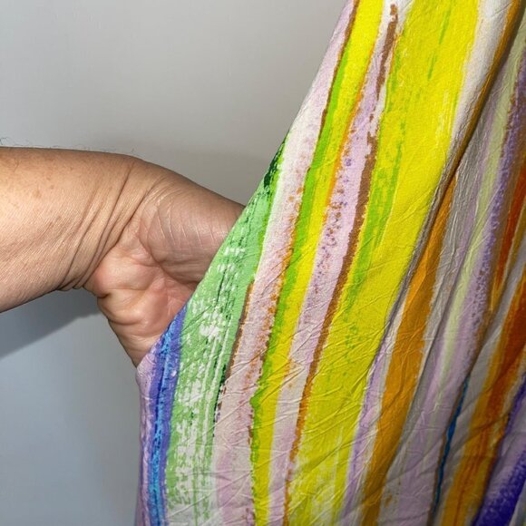 Jams World Easy Jumpsuit Size Extra Small Multicolor Skyline Pattern Pure Rayon - Picture 10 of 11